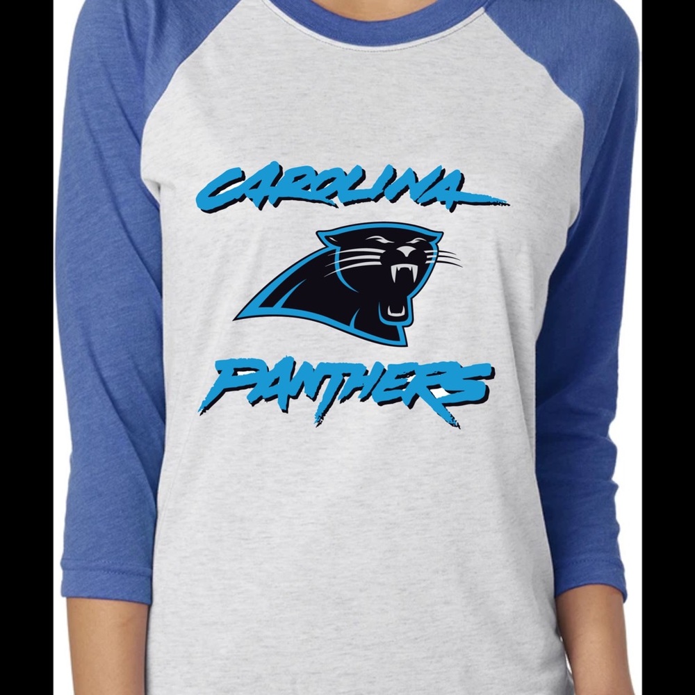 Carolina Panthers Unisex Raglan tshirt tee shirt